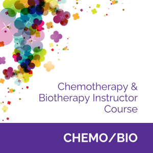 Spring 2026 Virtual Chemotherapy/Biotherapy Instructor Course
